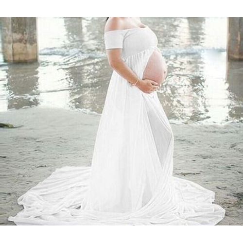 Robe De Grossesse Maxi Sans Épaules Pour Femmes,Accessoires De Photographie De Maternité,Pour Séance Photo