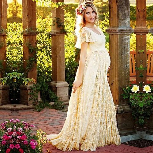 Robe De Grossesse En Mousseline De Soie,Tenue De Mariage Plissée,Sexy,Accessoires De Photographie,Vêtements De Printemps Et D'été