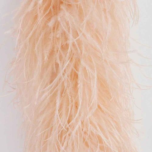 Châle Boa En Plumes D'autruche Pour La Couture,Garniture Pour Robe,Chemise,Haut,Vêtements De Danse,Manches En Plumes,Ceinture,Écharpe,2m,1-10 Rôle - Type Champagne-6ply