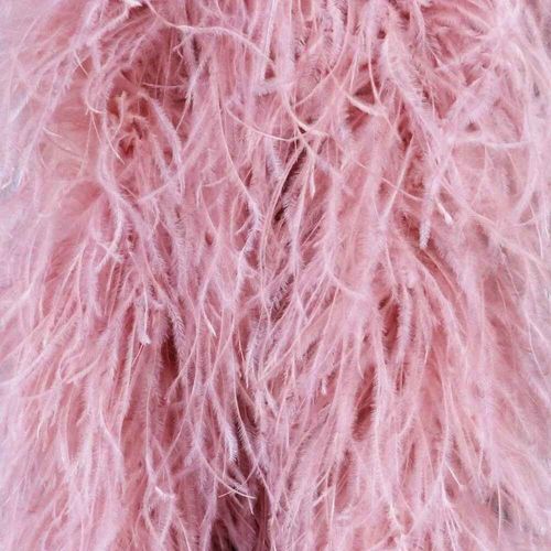 Châle Boa En Plumes D'autruche Pour La Couture,Garniture Pour Robe,Chemise,Haut,Vêtements De Danse,Manches En Plumes,Ceinture,Écharpe,2m,1-10 Rôle - Type Leather Pink-4ply