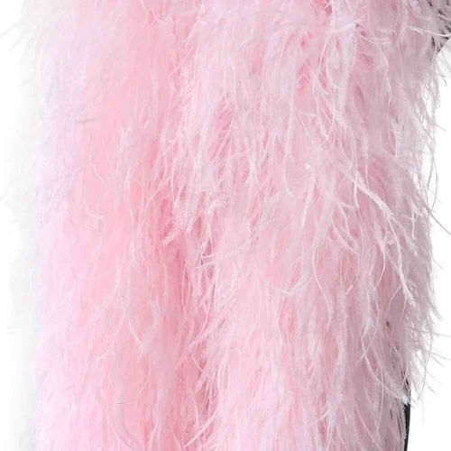Châle Boa En Plumes D'autruche Pour La Couture,Garniture Pour Robe,Chemise,Haut,Vêtements De Danse,Manches En Plumes,Ceinture,Écharpe,2m,1-10 Rôle - Type Lumière Rose-4ply