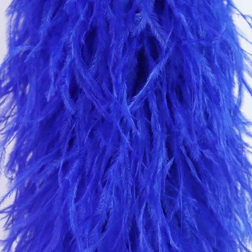 Châle Boa En Plumes D'autruche Pour La Couture,Garniture Pour Robe,Chemise,Haut,Vêtements De Danse,Manches En Plumes,Ceinture,Écharpe,2m,1-10 Rôle - Type Royal Blue-1ply