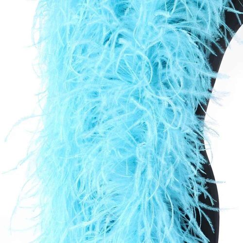 Châle Boa En Plumes D'autruche Pour La Couture,Garniture Pour Robe,Chemise,Haut,Vêtements De Danse,Manches En Plumes,Ceinture,Écharpe,2m,1-10 Rôle - Type Sky Blue-1ply