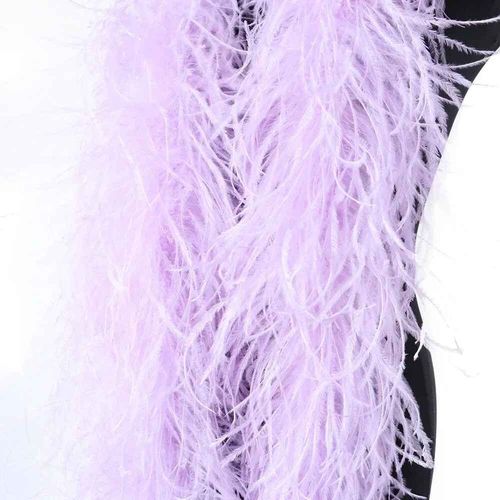 Châle Boa En Plumes D'autruche Pour La Couture,Garniture Pour Robe,Chemise,Haut,Vêtements De Danse,Manches En Plumes,Ceinture,Écharpe,2m,1-10 Rôle - Type Violet Clair-6ply