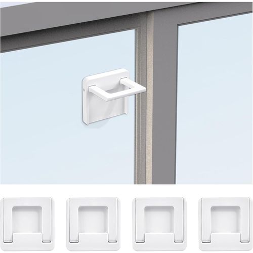 Bloque Porte Coulissante,4pcs Fenêtre Verrouillage De Sécurité Enfant Avec Patin Adhésif Sans Percage Pour La Sécurité De Bébé Et Anti-Vol