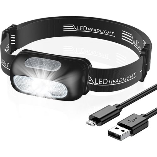 1pcs Lampe Frontale, Torche Frontale Led Ultra Puissante Avec 5 Modes D'éclairage, Étanche Ipx5, Portable Lampe Frontale Rechargeable Avec Lumière Rouge Pour Pêche/Camping/Cyclisme/Randonnée