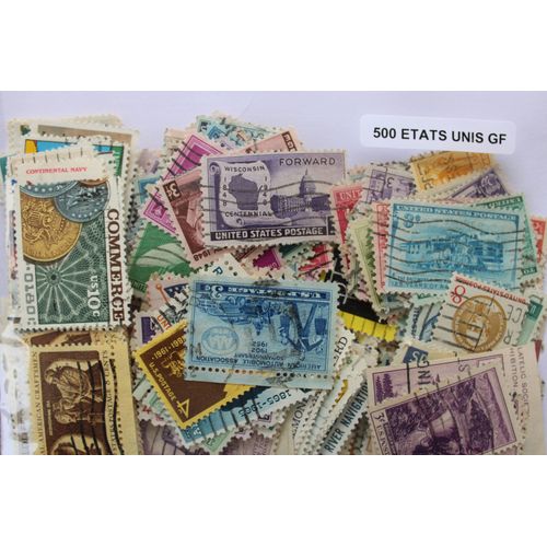 Etats-Unis 500 Timbres Différents Grands Formats
