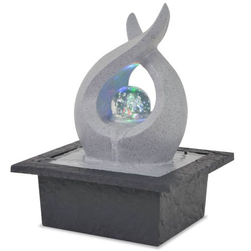 Fontaine Décorative Autonome Avec Effet Cascade Led - Ambiance Apaisante Jour & Nuit