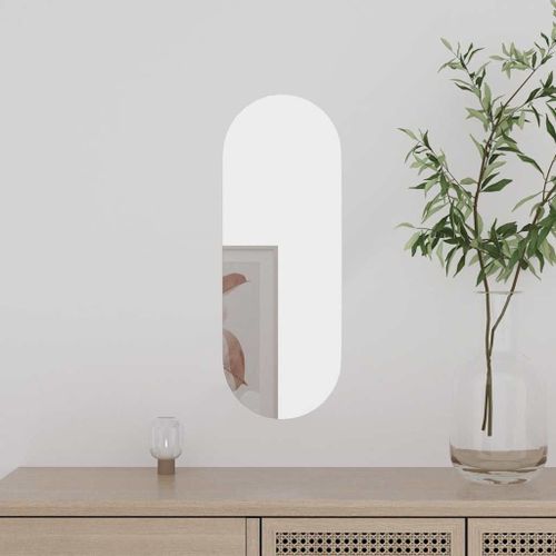 Miroir mural en verre, 15 x 40 cm - Pratique pour montage mural, usages multiples dans votre maison