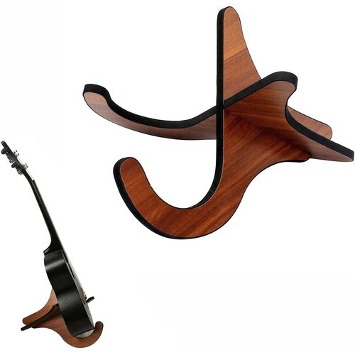 Support Pour Ukulélé, Ukulele Stand, Support Pour Guitare, Ukulélé Rack, Support D'Instrument En Bois Pliable Portable Support X-Frame Avec Bord Eponge, Pour Ukulélé, Mandoline, Banjo, Violon