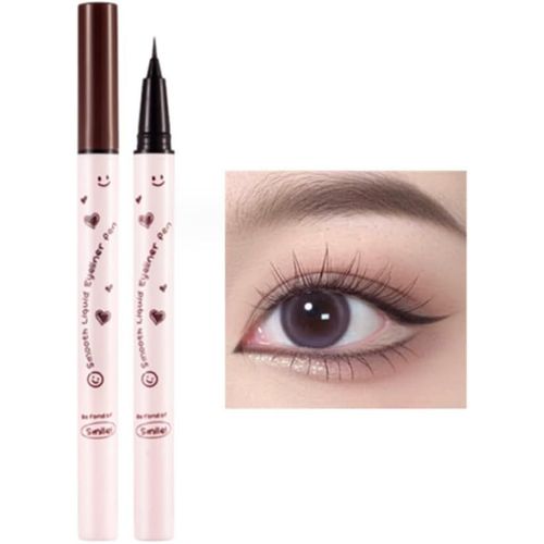 Eyeliner Liquide,Waterproof Ultra-Pigmenté Eyeliner Liquid,Imperméable Longue Durée Séchage Rapide Lisse Sans Taches Stylo Eyeliner Coloré (Noir) 
