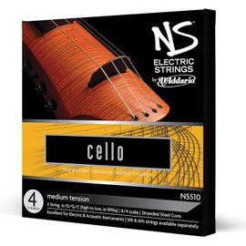 Bowed Jeu De Cordes Pour Violoncelle Ns Electric, Manche 4/4, Tension Medium