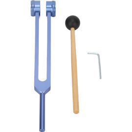 Le Diapason En Alliage D'aluminium De 128 Hz Offre Une Réponse En Fréquence Précise Avec Un Petit Marteau À Clé Hexagonale, Un Diapason Thérapeutique(Bleu)