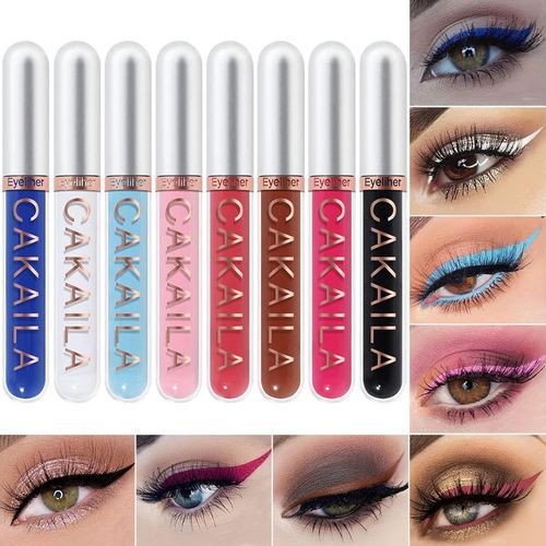 Eyeliner Pailletée, 10 Couleurs Eyeliner Waterproof Eye Liner Colorer Imperméable Longue Durée Maquillage Femme Pour Cosplay Halloween Noël 