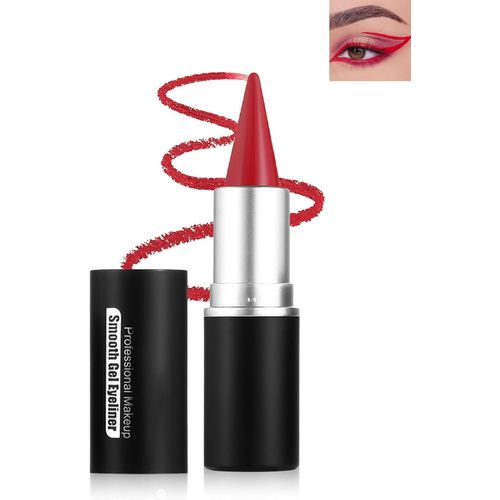 Gel Eyeliner Creme Waterproof Rouge, Couleur Longue Durée, Lisse Et Mat Crayon Yeux Sans Bavure, Bâtons De Peinture Pour Le Visage Hautement Pigmentés, Cadeau Maquillage Femme Pour Les Yeux, Vegan-12 