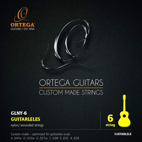 Ortega Cordes Guitarlélé - Diapason 420-440 Mm 6 Pièces (Glny-6)