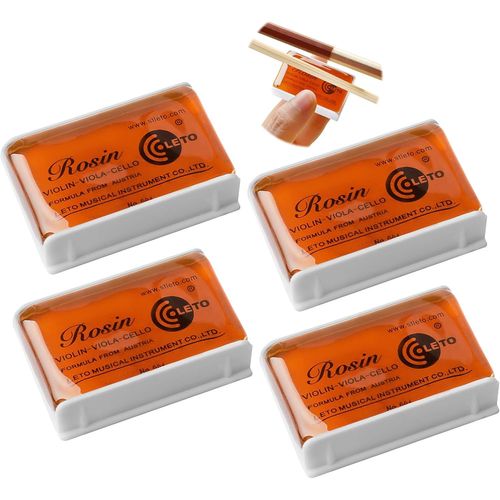 4Pcs Colophane Violon, Naturelle Résine Pour Violon, Rosin Pour Violon, Colophane Violoncelle, Transparente De Faible Poussièr, Universelles Pour Alto Contrebasse Arcs Instruments De Musique