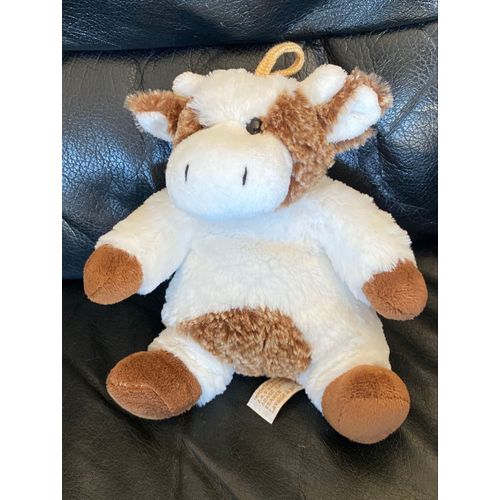 Peluche Vache Rodadou Roda Blanc Marron 20 Cm