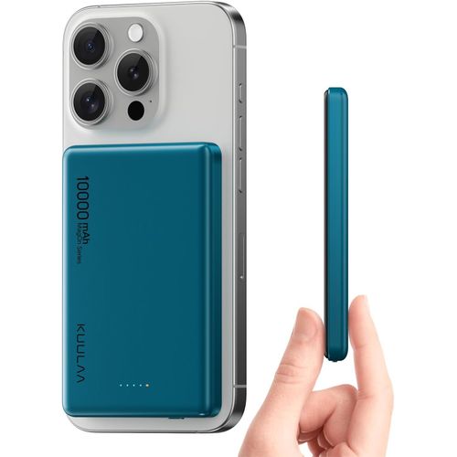 Batterie Externe Magsafe, Power Bank 10000mah, Magnétique Sans Fil Charge Rapide Pd 20w Chargeur Portable Avec Usb-C Sortie Power Bank Charger Pour Iphone 15/14/13/12/11 Pro (Vert Foncé)[X452]