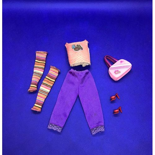 Lot Tenue Complète Relax Chill Barbie Mattel Vêtements Chaussures Sac Mode Habits