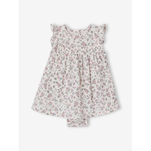 Robe Naissance Cérémonie Avec Bloomer Intégré Écru