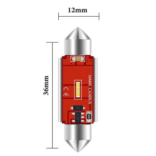 36mm - Festoon-Ampoule Led Lumineuse Canbus, clairage De Plaque De Planificateur De Voiture, Lampe Breton De Lecture Intrieure Automatique, C5w, C10w, 2 Pices