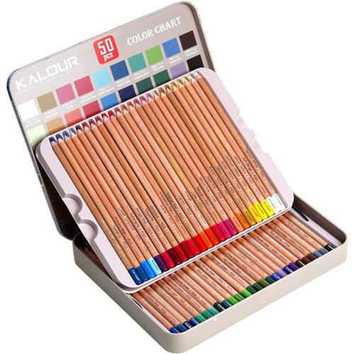 Lot De 50 Crayons De Couleur Pastel Professionnels À La Craie Pour Dessin, Croquis, Coloriage, Ombrage, Fournitures Artistiques Pour Adultes Et Artistes