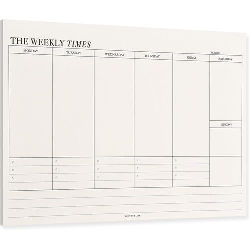 Planning Semaine, 60 Feuilles 24.5 X 17.5 Cm, Bloc Planificateur Hebdomadaire, Rendez-Vous Notes Sans Date, Agenda To Do List Note, Weekly Planner Pour Bureau, L'école, Maison