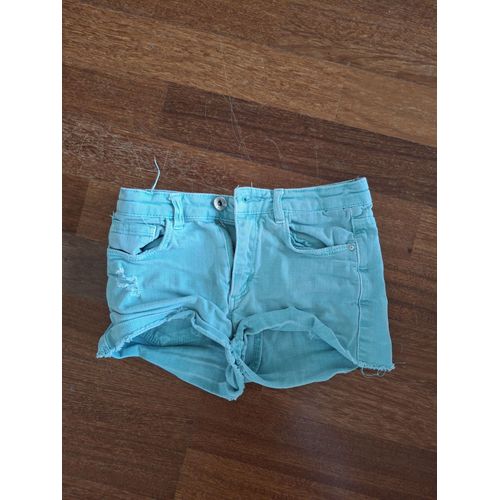 Short Fille En Jeans Bleu Clair Marque Zara, Taille 8 Ans, En Très Bon État