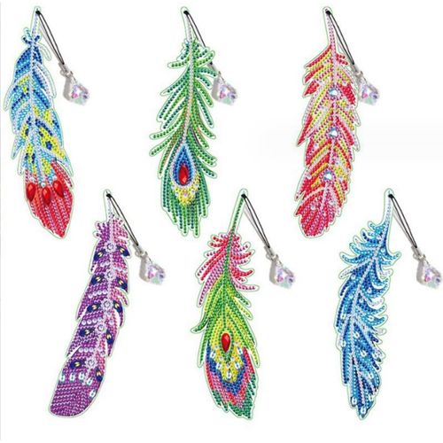 6 Pcs Marque Page Diamond Painting Cadeau Ado Fille Avec Pendentif Diy Peinture Diamant Fille Enfant Adulte Activité Manuelle Jouet - Cadeaux Anniversaire