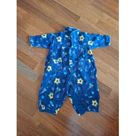 Combinaison, Bleus Avec Dessin Jaune Et Rouge Foncé, En Très Bon État, Taille 12 Mois, Marque Sergent Major.