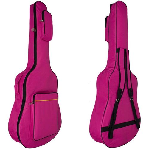 Housses Pour Guitare,Sac De Guitare De 41 Pouces, Sac À Dos De Guitare Imperméable Épais Imperméable À L'eau Plus De Coton, Une Variété De Couleurs (Rouge)