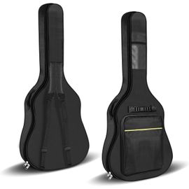 Housse De Guitare De 41 Pouces, Grande Capacité, Imperméable, Épaisse, Indéchirable, Convient Pour Guitares De 39 À 40 À 41 Pouces, Noir , 106 * 41 * 8cm, Concert
