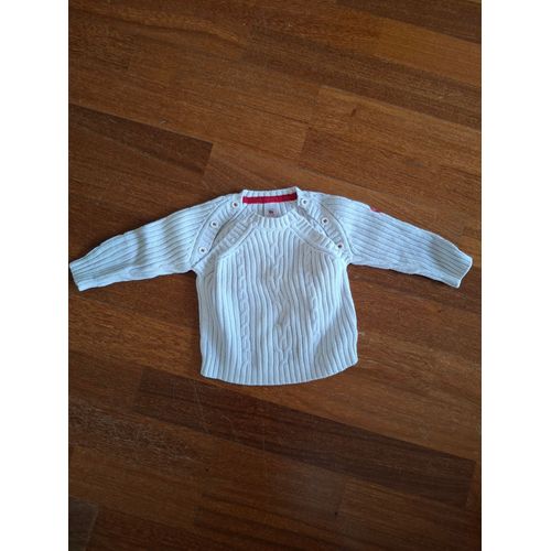 Pull Blanc Taille 68 Cm (6 Mois) Marque C&a En Parfait État