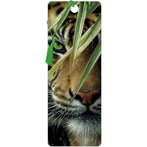 Marque-Page - Forêt Émeraude De Deluxebase. Marque Page Tigre Avec Illustrations 3d Lenticulaires Sous Licence De L'artiste Renommé Collin Bogle