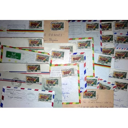 Lot De 29 Enveloppes Par Avion Tchad Anniversaire De La République 1959