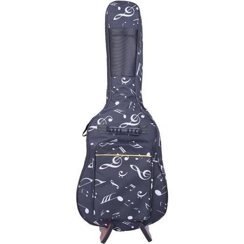 Étui De Guitare En Tissu Oxford Et Entièrement Rembourré, Avec Bretelles De Sac À Dos Music Notes Pattern