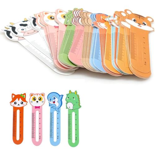 Rec 50Pcs Marque Pages Animaux,Marque-Pages Animaux Mignons,Marque Place,Règles De Marque-Pages Pour Enfants,Gadget Utile,Cadeau Maitresse,Pour Enseignants,Amateurs De Livres,Enfants, Étudiants