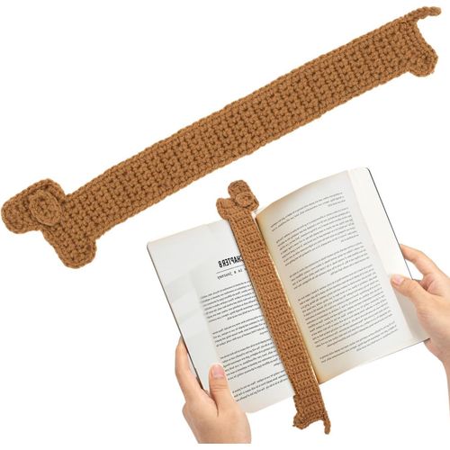 Marque-Page Teckel, Coton Marron Tricoté À La Main, Marqueur De Livre Céatif Pour Cadeaux Teckel, Marque-Page Chien, Accessoires De Lecture Uniques, Marque-Page Teckel Pour Amateurs De Lecture