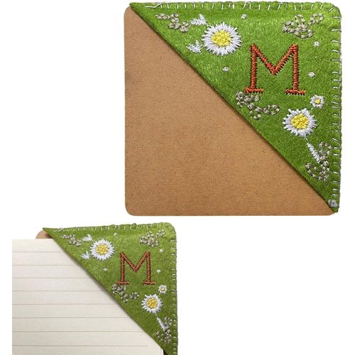 1 Marque-Page Triangulaire Pour Femme - Lettre Brodée - Marque-Page Personnalisé - Marque-Page Fait À La Main - Décoration De Coin De Livre - Cadeau Parfait Pour Les Femmes