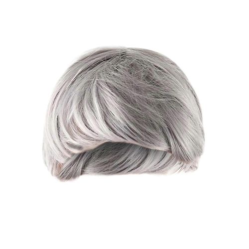 Fashion Man Short Cruly Men's Wig Cool Party Wig Gray Wig Natural Wig Cosplay Wig