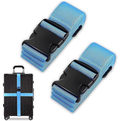 Ensemble de sangles de valise à bagages, ceinture à bagages épaissie d¿accessoires de voyage avec boucle à dégagement rapide, sangles de bagages de voyage réglables pour baggag de valise