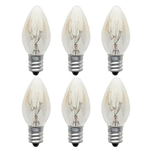 10pcs E12 Ampoule 220v-240v 10w C7 Ampoule Blanc Chaud Filament Lumière Incandescente Ampoule/Tungstène Ampoule Bougie Lumière, Hw