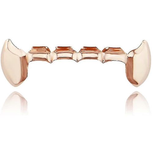 18k Plaqué Or Grillz Vampire Dracula Dents Grillz 2pc Single Fangs Et 6 Bottom Grillz Set