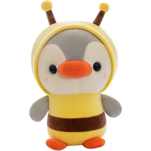 Animal en peluche pingouin-abeille, peluches pingouin jouets animaux en peluche, habillé comme un costume d¿abeille mignon Drôle d¿enfants jouets en peluche filles et garçons animaux en peluche Bi