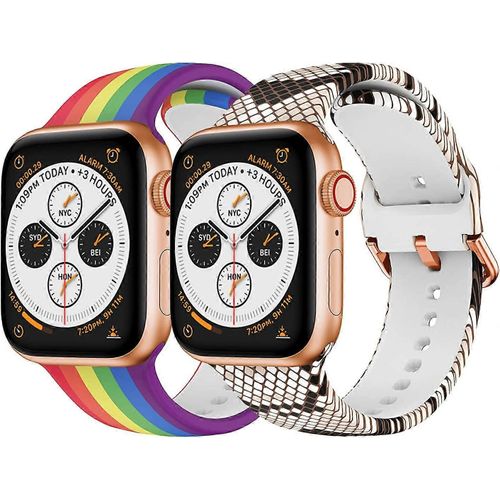 Bracelet Sport Compatible Avec Les Bracelets Apple Watch 42mm 44mm 45mm, Bracelet De Remplacement En Silicone Souple Bracelet Compatible Pour Apple Watch Series 7 6 5 4 3 2