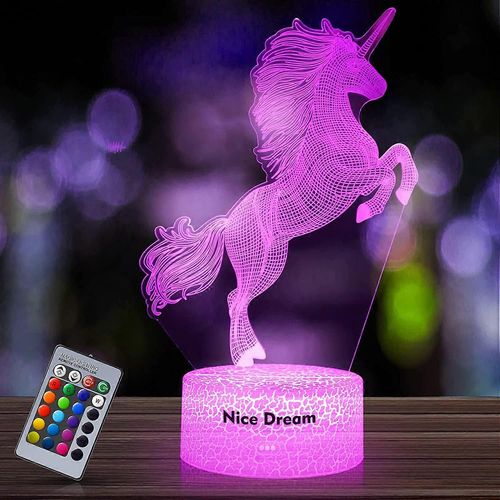 Cadeaux De Licorne Pour Les Filles, Lampe De Veilleuse Licorne Avec Télécommande, 16 Couleurs Changeantes Licorne Jouets Cadeaux D¿Anniversaire Pour Les Enfants