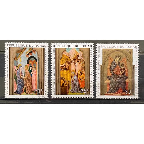 Lot De 3 Timbres Neufs** Tchad 1971 Y&t N° Pa 75 À 77