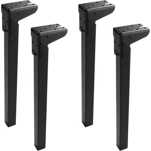 Lot De 4 Pied De Table Rabattable 30 Cm, Pieds Pliable Table À 90 Degrés, Pieds De Table Basse Pliants Noir Pour Table Lit Canapé