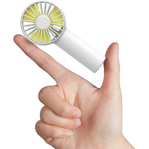 Mini ventilateur à batterie avec batterie de 2000 mAh ou mini ventilateur personnel alimenté par USB, 3 vitesses, flux d¿air amélioré, ventilateur de poche silencieux rechargeable